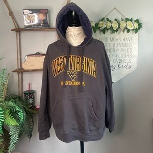 Champion XL West Virginia Hooded Sweatshirt w/ Kangaroo Pocket & Drawstring Neck